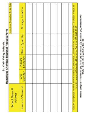 Hazardous Waste Inventory Form Fill Online Printable Fillable