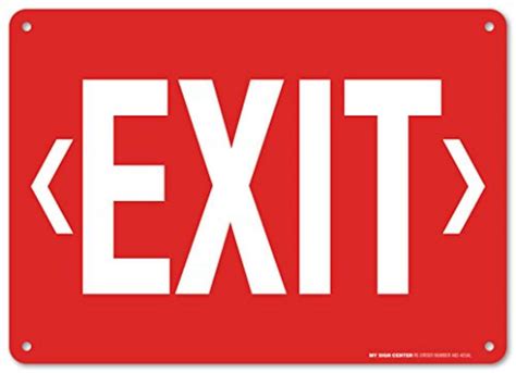 Exit With Double Arrows Safety Sign Emergency Exit Signs Etsy