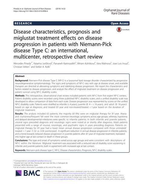Pdf Disease Characteristics Prognosis And Miglustat Treatment