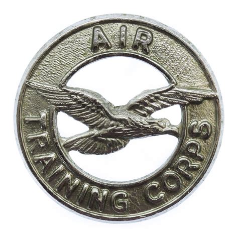 Air Training Corps Atc Chrome Cap Badge