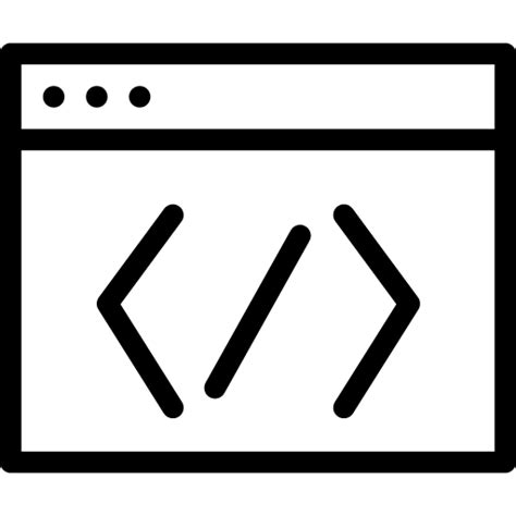 Code Window Icon Line Iconset Iconsmind