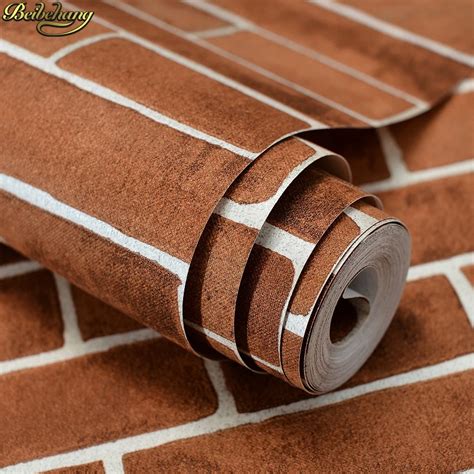 Beibehang Thickening Brick 3d Wallpaper For Walls Rustic Tv Background