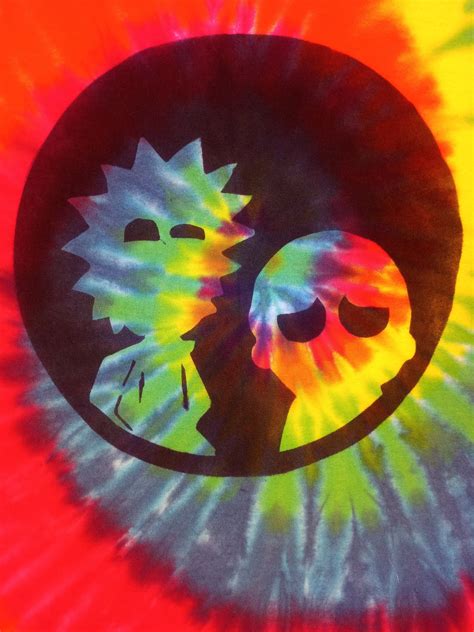 Handmade Tie Dye Rick And Morty Rainbow Swirl Etsy