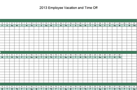 Vacation Schedule Template Vacation Schedule Template Haven