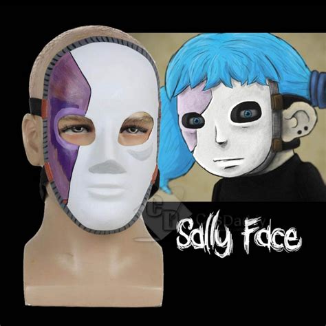 Find the perfect cosplay costume for your next expo or convention! Game Sally Face Mask Cosplay Props White and Purple