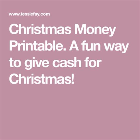 Christmas Money Printable A Fun Way To Give Cash For Christmas