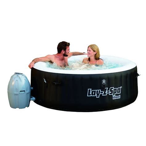 Outdoor And Indoor Inflatable Hot Tubs Spa 54123 Miami Lay Z Spa Hot Tub With Heating System