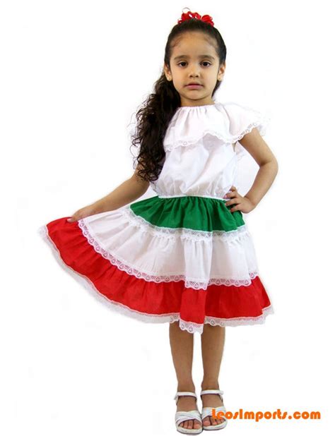 Mexican Dresses For Girls 3 Colors Free Shipping