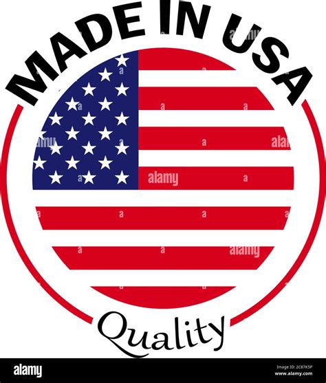 Made In Usa American Flag Icon Logo Vector Template Stock Vector Image
