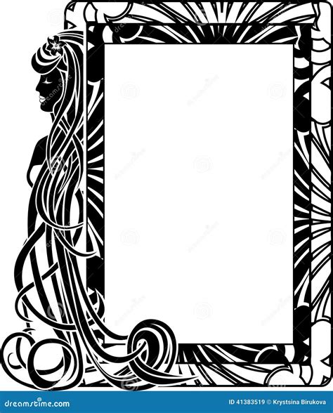 Ornamental Frame In Style Art Nouveau Stock Vector Image 41383519
