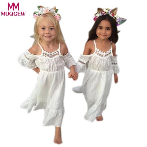 Pageant White Cute Lace Strapless Dresses For Kids Girl Clothes 2018