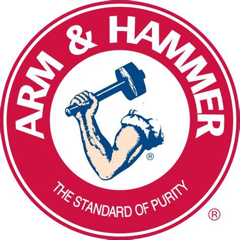 Arm & Hammer logo. Symbol of freshness. | Arm, hammer logo, Hammer logo, Baking soda