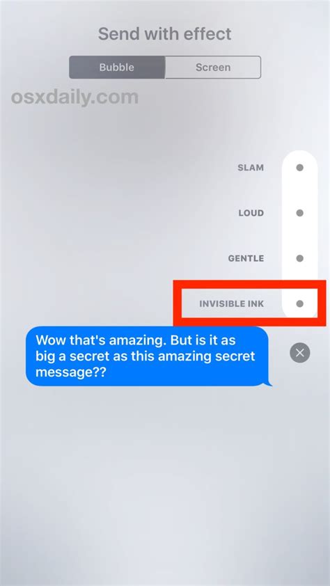 How To Send Invisible Ink Messages From Iphone And Ipad