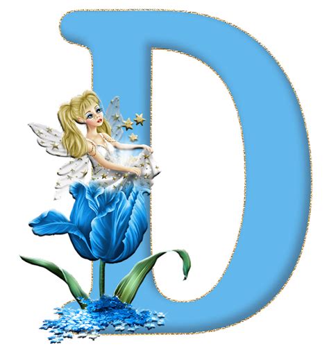 Sussurro De Amor Alfabeto Decorativo Fada Tulipa Azul Fadas Flor