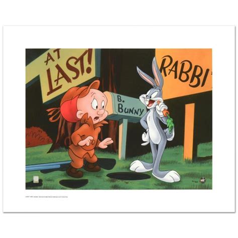 Warner Bros Rabbit Season Numbered Le 16x20 Giclee Pristine Auction