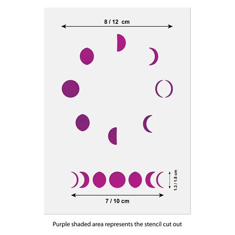 Moon Phases Stencil Moon Craft Template Craftstar