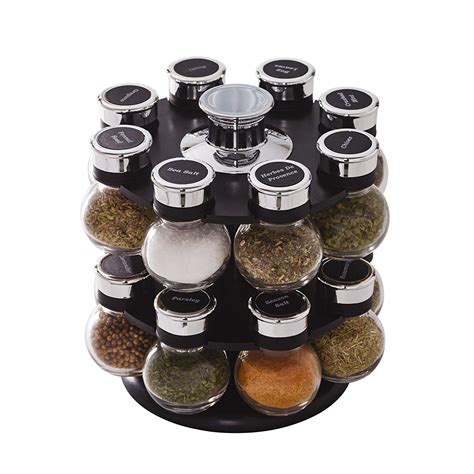 Kamenstein 5123721 Ellington 16 Jar Revolving Countertop Spice Rack