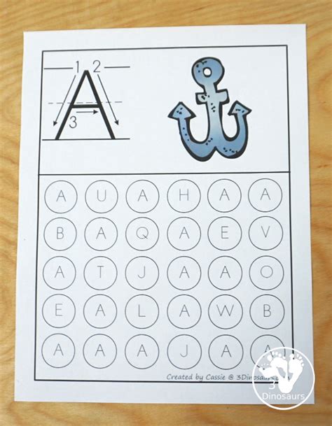 Free Abc Letter Find Uppercase Or Lowercase Printable 3 Dinosaurs