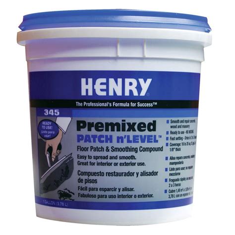 · a shop vacuum and mop. Henry 345 1-gal. Premixed Patch and Level-12064 - The Home ...