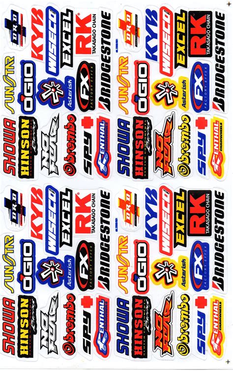 Sponsor Racing Decal Sticker Tuning Racing Sheet Size 27 X 18 Cm For