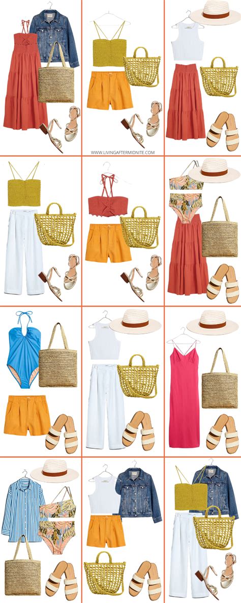 Madewell Summer Vacation Capsule Wardrobe 15 Pieces 24 Outfits