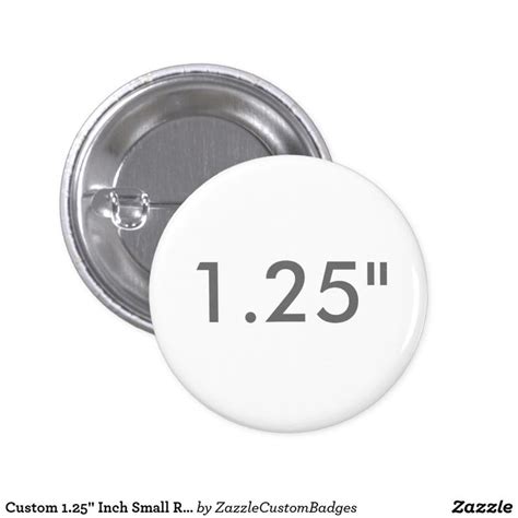 Custom 1 25 Inch Small Round Badge Blank Template Pinback Button Custom