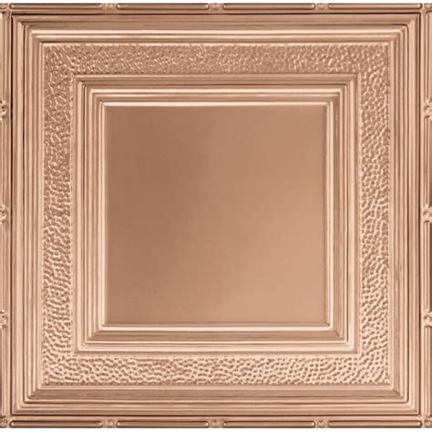 Armstrong Ceilings 24 In X 24 In Metallaire Hammered Border Copper