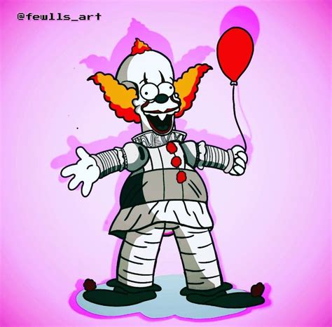 Simpsons Pennywise And Georgie Simpsons Art Krusty The Clown Graffiti Vlr Eng Br