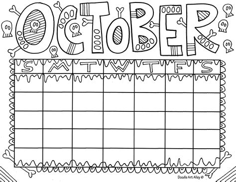October coloring pages are so much fun because such great things happen in october. October Coloring Pages - DOODLE ART ALLEY
