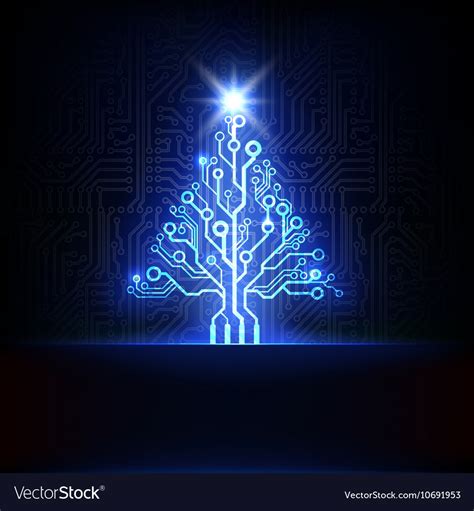 Electronic Christmas Tree Royalty Free Vector Image
