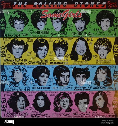 The Rolling Stones Some Girls Vintage Vinyl Album Cover Stock Photo