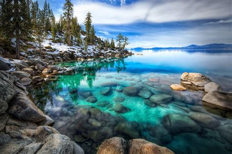 Aquamarine Lake Tahoe Nevada Gorgeous Lake Tahoe In Winter Stunning