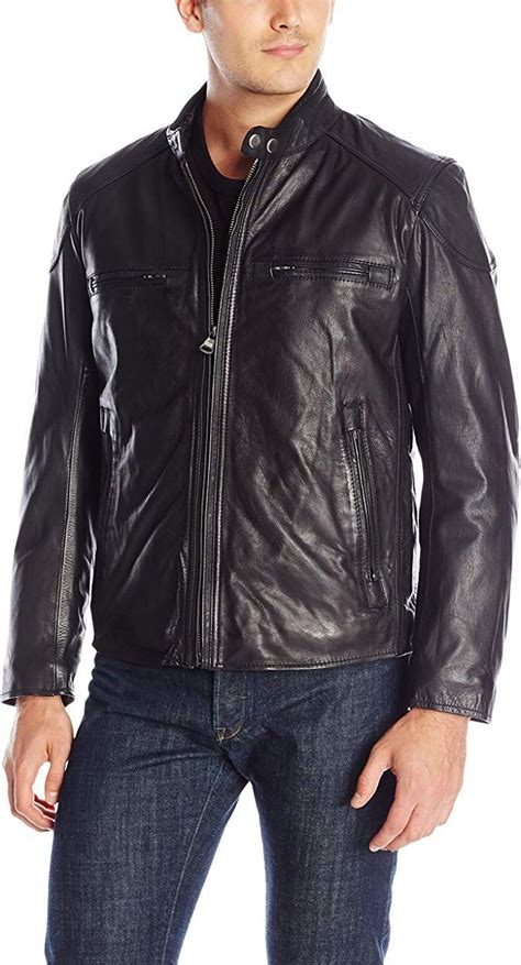 Marc New York By Andrew Marc Mens Mac Calf Leather Moto Jacket Review