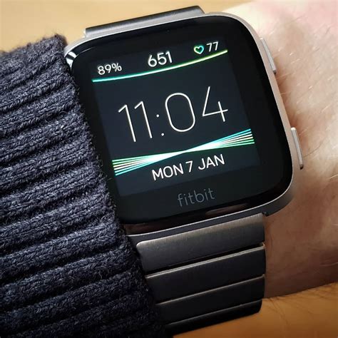 Modern Minimalist Fitbit Clock Face Versa