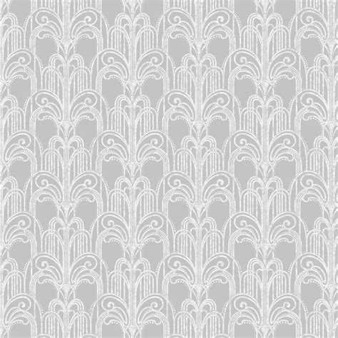 Art Deco By Graham And Brown Silver Wallpaper Wallpaper Direct
