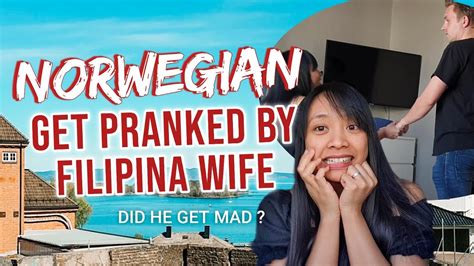 Norwegian Get Pranked By Filipina Wife Broken Tv Screen Prank Youtube