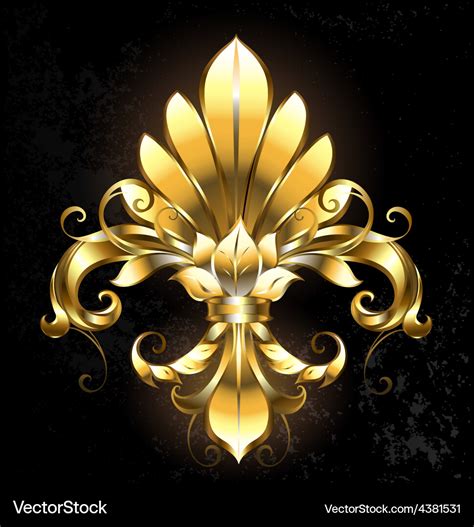 Golden Fleur De Lis Royalty Free Vector Image Vectorstock