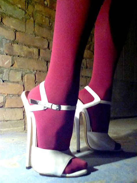 Pin on Opaque Stockings in Sandals and Open Toe Heels