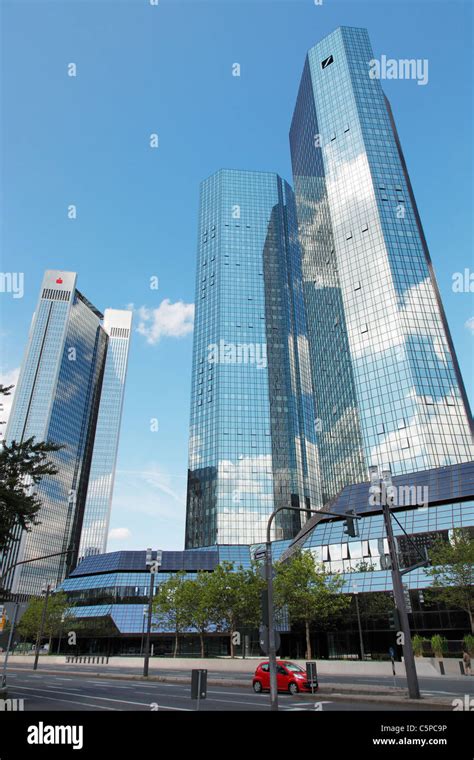 Deutsche Bank And Sparkasse Headquarters In Frankfurt Main German