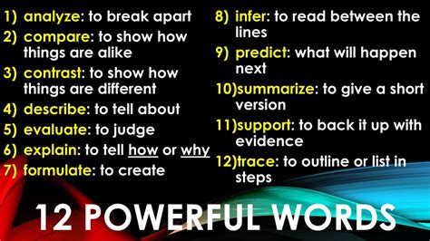 Ppt 12 Powerful Words Powerpoint Presentation Free Download Id403515
