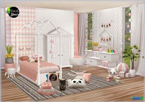 【end:2】 let's escape from the kids room. SIMcredible Designs: Day Dream Kids Room • Sims 4 Downloads