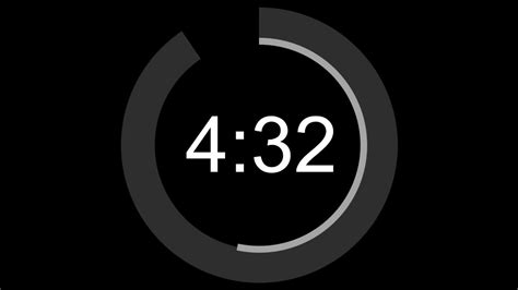 5 Minute Countdown Timer With Circle Large Grey Youtube