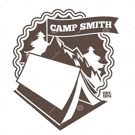 Summer Camp Poster Stock Vector Illustration Of Label 70788559