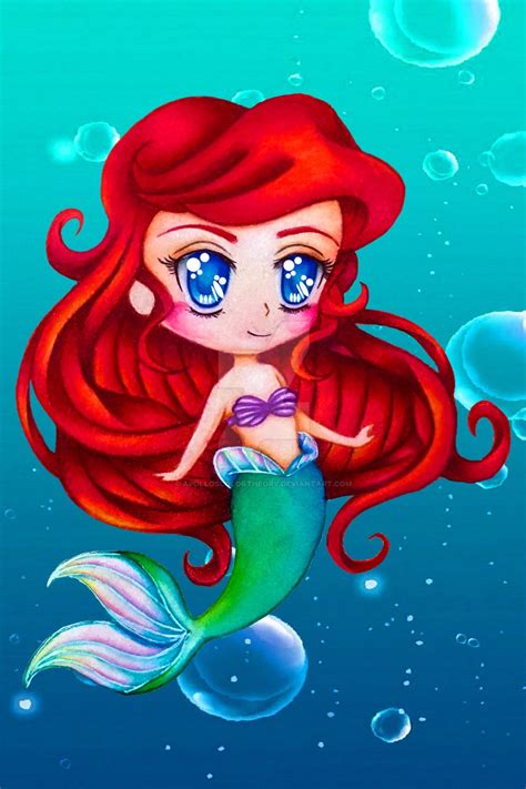 Disney Princess Ariel Chibi By Apolloscolortheory On Deviantart