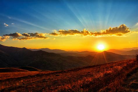 Free Download Hd Wallpaper Sunset Landscape Kaçkars Dawn Nature