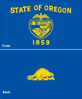 Oregon flag front and back...the only state flag with 2 ...