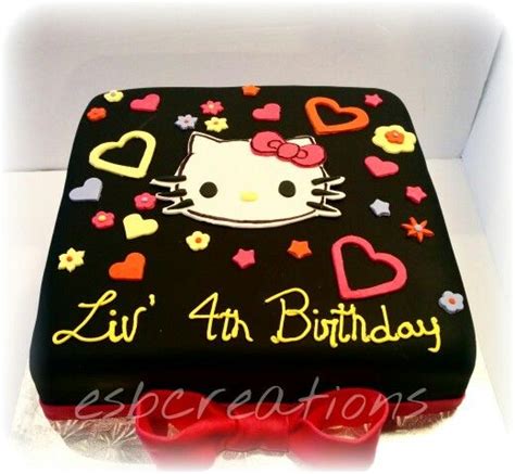 Something A Little Different Hello Kitty Cake To Match Invitations