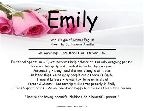 Emily Name Meaning And Origin Cool Guy Names