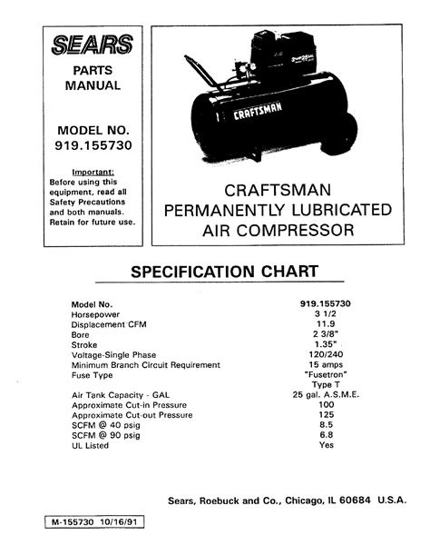 Craftsman 6 Gallon Air Compressor Manual