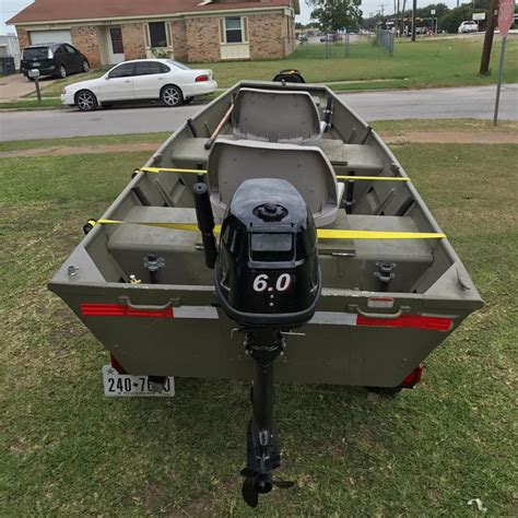 12 Foot Jon Boat With Trailer And 6 Hp Motor For Sale In Balch Springs